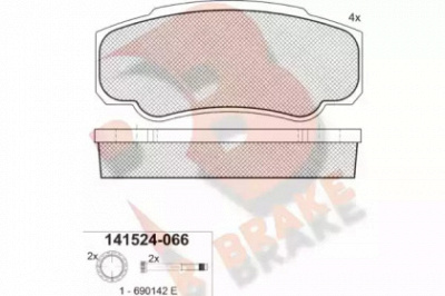 R BRAKE rb1524066 -  Комплект тормозных колодок, дисковый тормоз